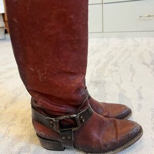 Women’s Free Bird, Red/Burgundy Tall Leather Boots
